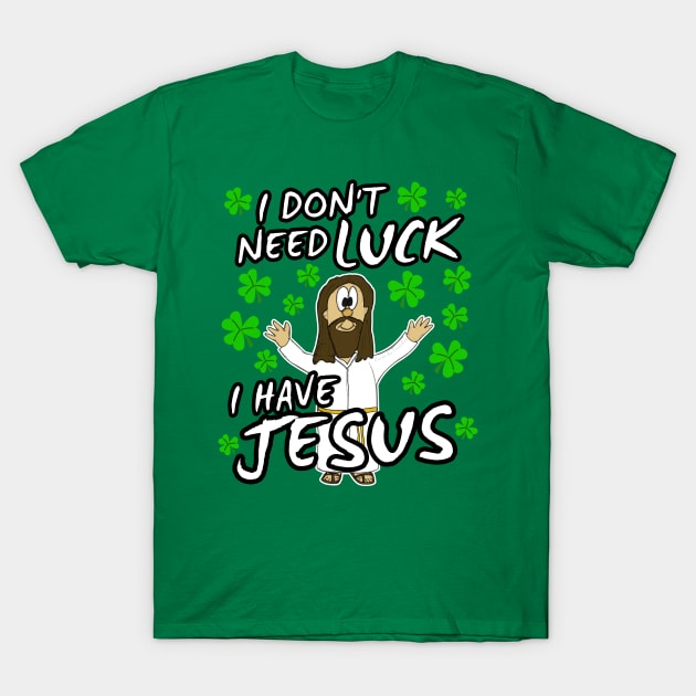 St. Patrick's Day 2022 Jesus Christian Church Humor T-Shirt by doodlerob